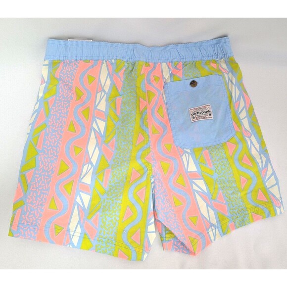 Party Pants Men’s Shorts Sz M Swim Trunks Maui Wowie Pockets - Picture 3 of 5